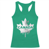 Canada Flag Racerback Tank Top Canadian Maple Leaf Vintage Retro Sport - Wonder Print Shop