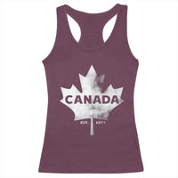 Canada Flag Racerback Tank Top Canadian Maple Leaf Vintage Retro Sport - Wonder Print Shop