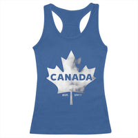 Canada Flag Racerback Tank Top Canadian Maple Leaf Vintage Retro Sport - Wonder Print Shop