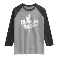 Canada Flag Raglan Shirt Canadian Maple Leaf Vintage Retro Sport - Wonder Print Shop