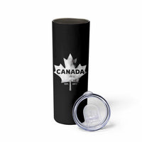 Canada Flag Skinny Tumbler Canadian Maple Leaf Vintage Retro Sport - Wonder Print Shop