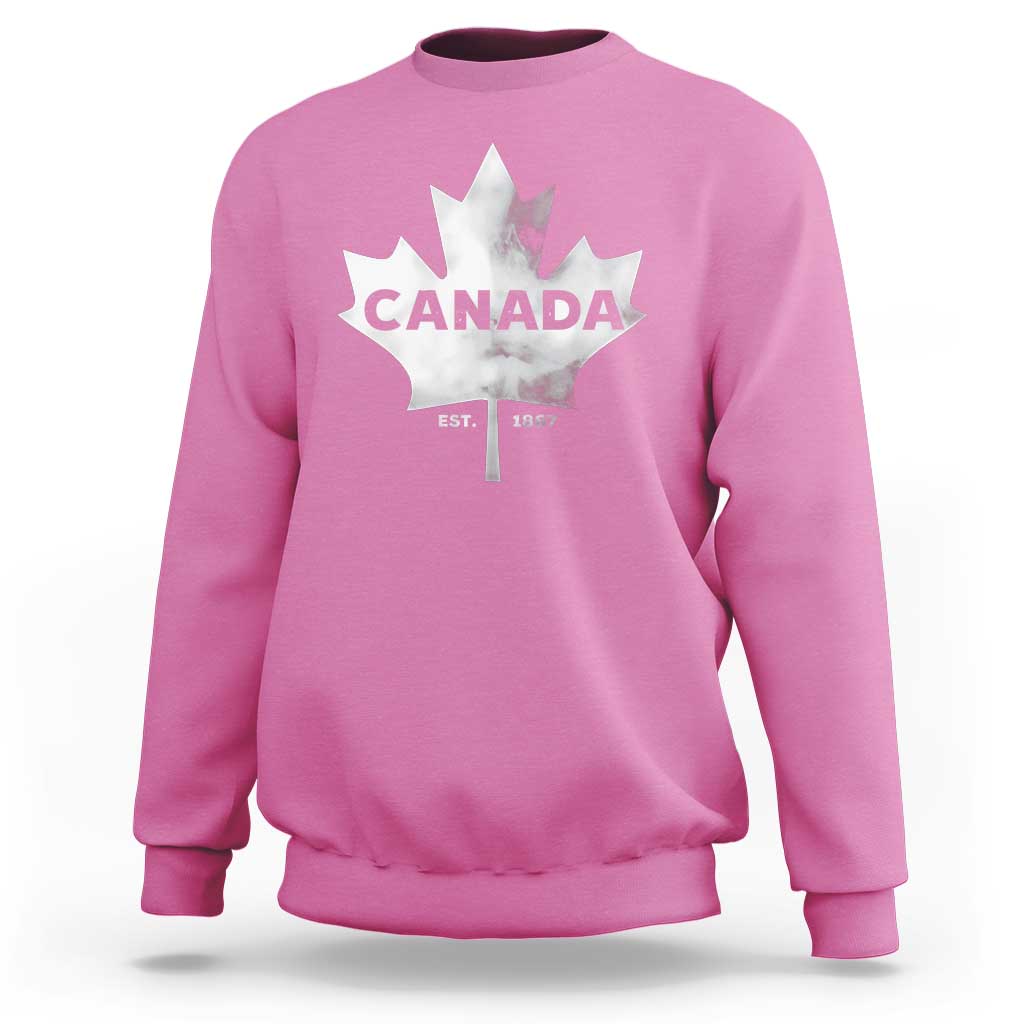 Canada Flag Sweatshirt Canadian Maple Leaf Vintage Retro Sport - Wonder Print Shop