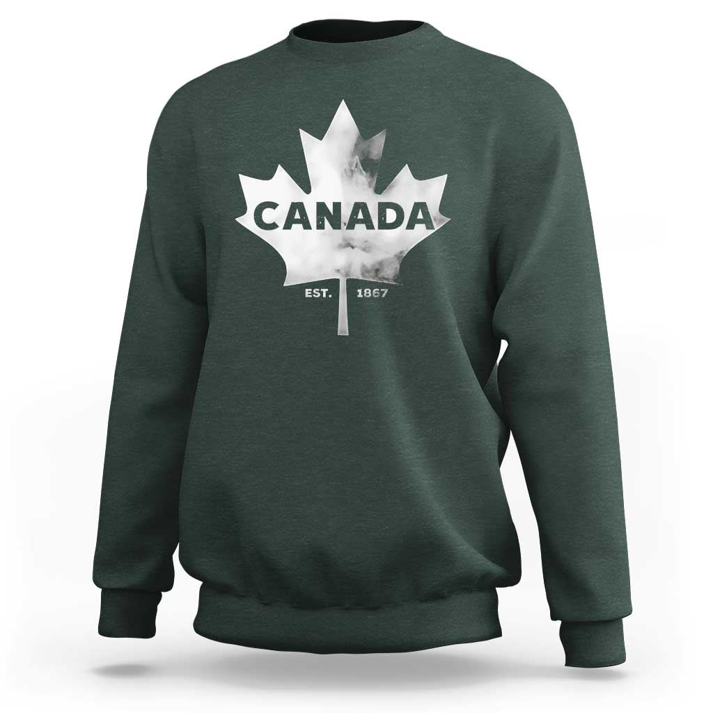 Canada Flag Sweatshirt Canadian Maple Leaf Vintage Retro Sport - Wonder Print Shop