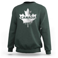Canada Flag Sweatshirt Canadian Maple Leaf Vintage Retro Sport - Wonder Print Shop