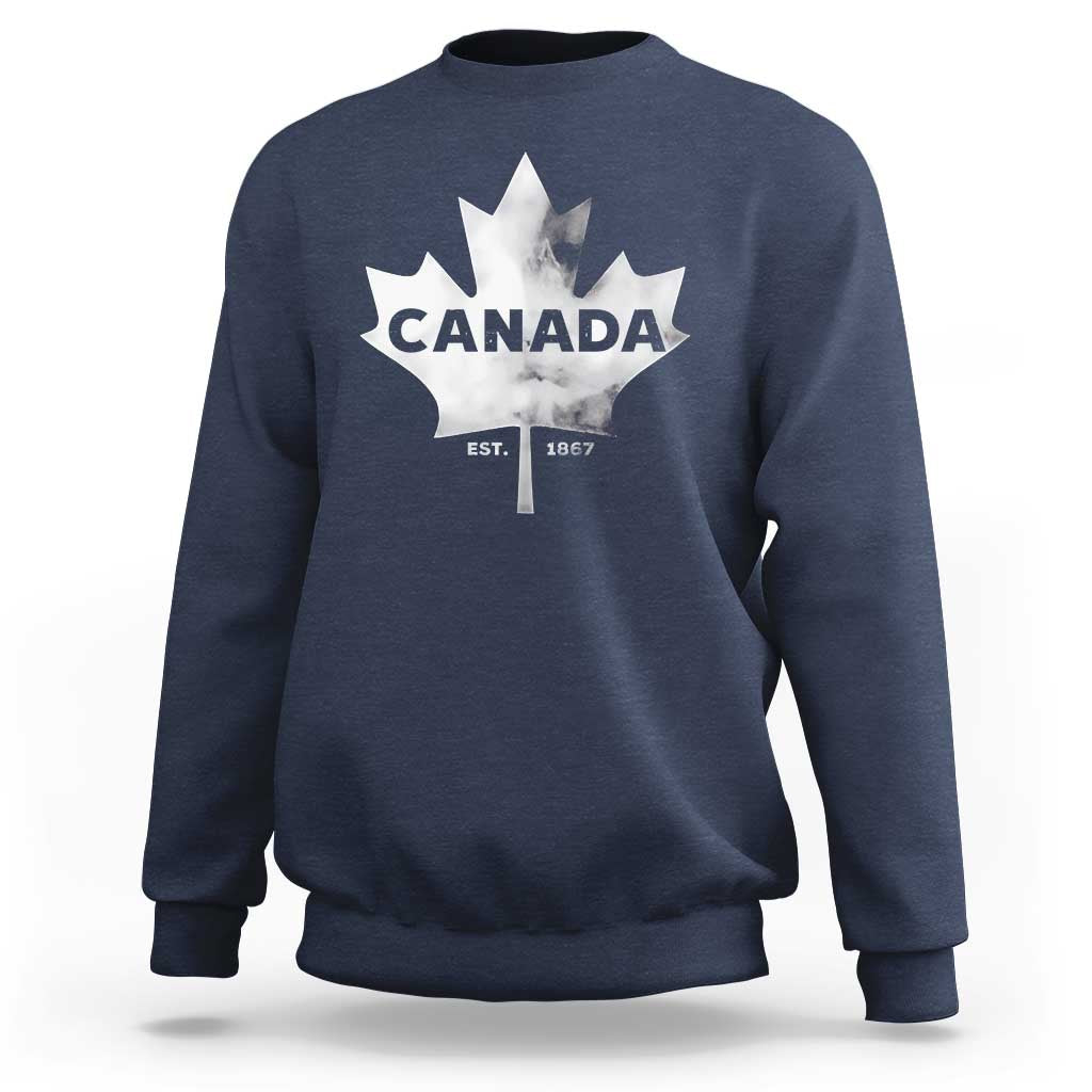 Canada Flag Sweatshirt Canadian Maple Leaf Vintage Retro Sport - Wonder Print Shop