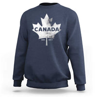 Canada Flag Sweatshirt Canadian Maple Leaf Vintage Retro Sport - Wonder Print Shop