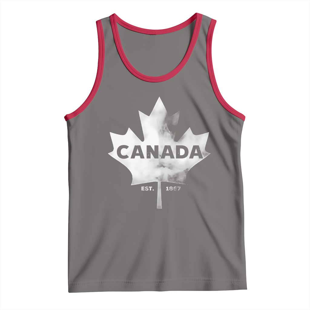 Canada Flag Tank Top Canadian Maple Leaf Vintage Retro Sport - Wonder Print Shop