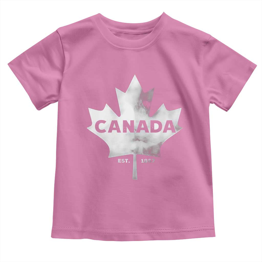 Canada Flag Toddler T Shirt Canadian Maple Leaf Vintage Retro Sport - Wonder Print Shop