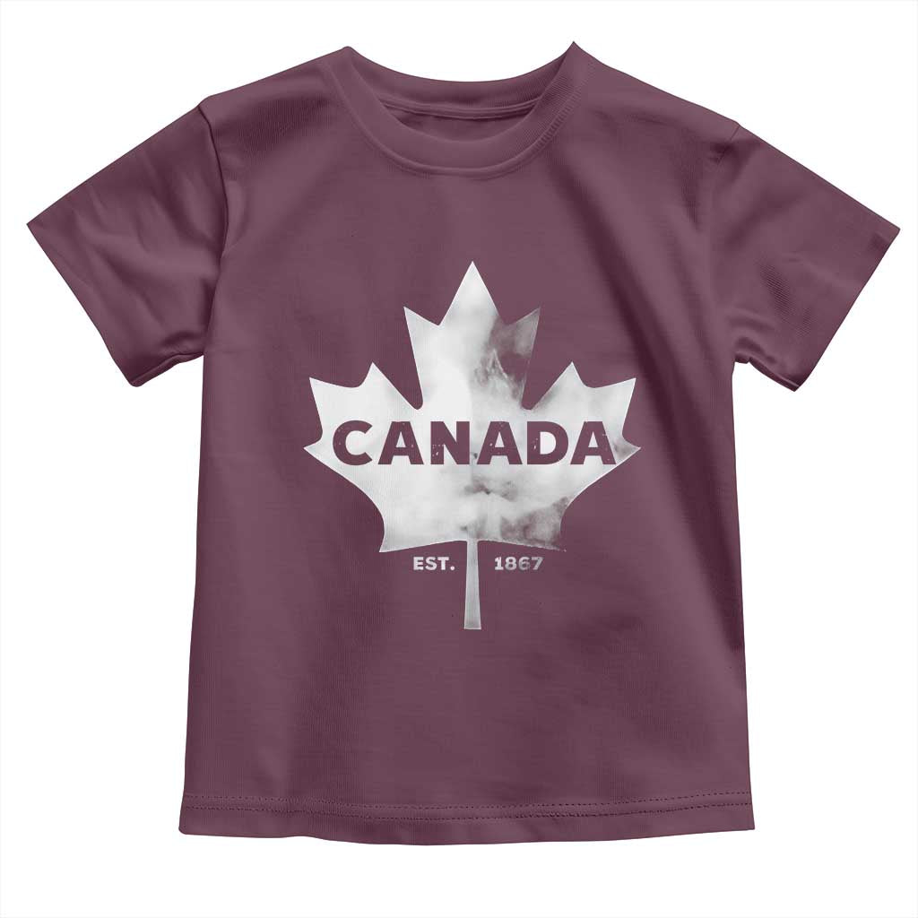 Canada Flag Toddler T Shirt Canadian Maple Leaf Vintage Retro Sport - Wonder Print Shop