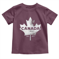 Canada Flag Toddler T Shirt Canadian Maple Leaf Vintage Retro Sport - Wonder Print Shop