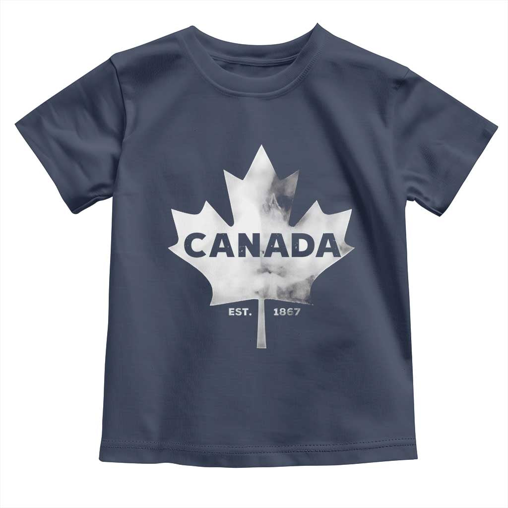 Canada Flag Toddler T Shirt Canadian Maple Leaf Vintage Retro Sport - Wonder Print Shop