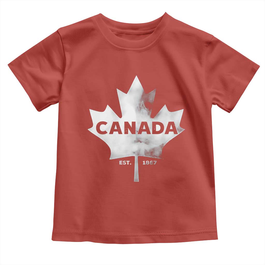 Canada Flag Toddler T Shirt Canadian Maple Leaf Vintage Retro Sport - Wonder Print Shop
