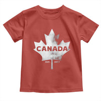 Canada Flag Toddler T Shirt Canadian Maple Leaf Vintage Retro Sport - Wonder Print Shop