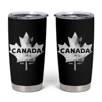 Canada Flag Tumbler Cup Canadian Maple Leaf Vintage Retro Sport - Wonder Print Shop