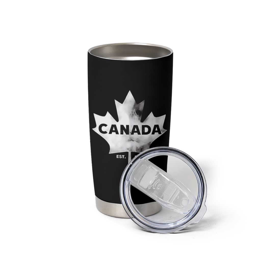 Canada Flag Tumbler Cup Canadian Maple Leaf Vintage Retro Sport - Wonder Print Shop