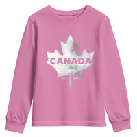 Canada Flag Youth Sweatshirt Canadian Maple Leaf Vintage Retro Sport - Wonder Print Shop