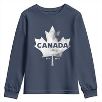 Canada Flag Youth Sweatshirt Canadian Maple Leaf Vintage Retro Sport - Wonder Print Shop