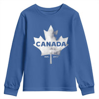 Canada Flag Youth Sweatshirt Canadian Maple Leaf Vintage Retro Sport - Wonder Print Shop