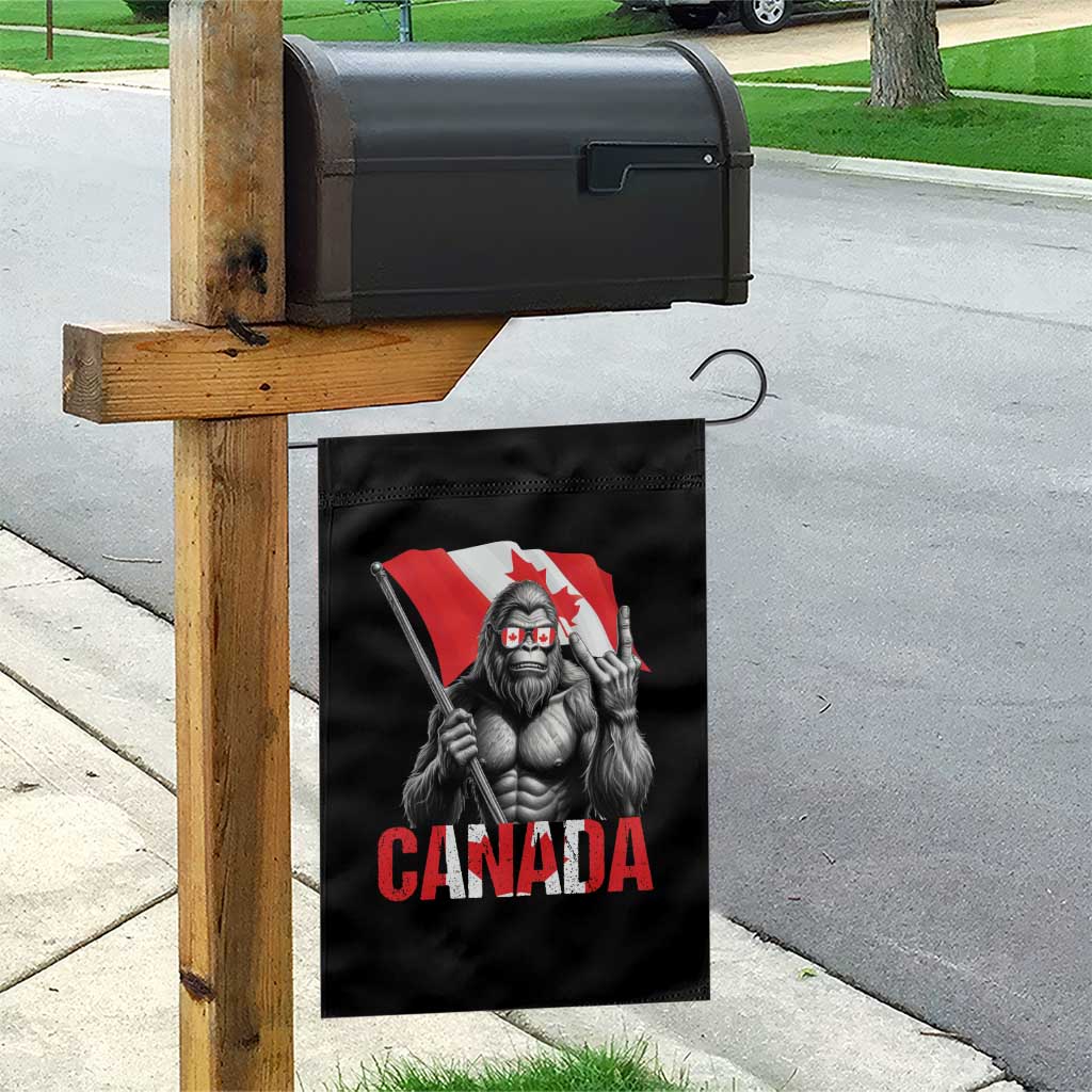 Bigfoot Canada Flag Garden Flag Canadian Maple Leaf Patriotic Sasquatch