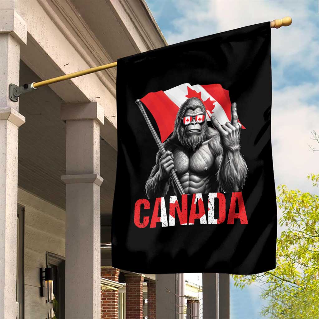 Bigfoot Canada Flag Garden Flag Canadian Maple Leaf Patriotic Sasquatch