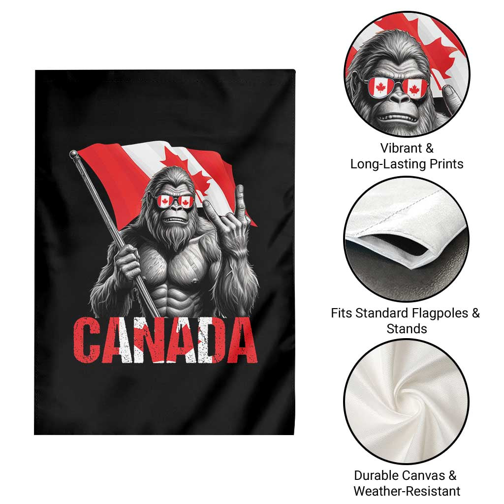 Bigfoot Canada Flag Garden Flag Canadian Maple Leaf Patriotic Sasquatch
