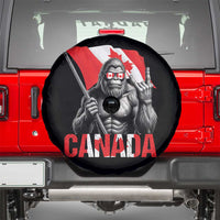 Bigfoot Canada Flag Spare Tire Cover Canadian Maple Leaf Patriotic Sasquatch