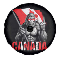 Bigfoot Canada Flag Spare Tire Cover Canadian Maple Leaf Patriotic Sasquatch