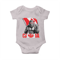 Bigfoot Canada Flag Baby Onesie Canadian Maple Leaf Patriotic Sasquatch