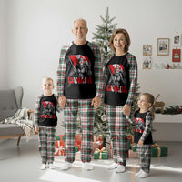 Bigfoot Canada Flag Plaid Pajama Set Canadian Maple Leaf Patriotic Sasquatch