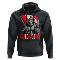 Bigfoot Canada Flag Hoodie Canadian Maple Leaf Patriotic Sasquatch