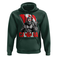 Bigfoot Canada Flag Hoodie Canadian Maple Leaf Patriotic Sasquatch