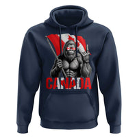Bigfoot Canada Flag Hoodie Canadian Maple Leaf Patriotic Sasquatch