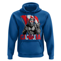 Bigfoot Canada Flag Hoodie Canadian Maple Leaf Patriotic Sasquatch