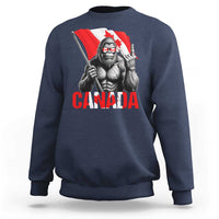 Bigfoot Canada Flag Sweatshirt Canadian Maple Leaf Patriotic Sasquatch