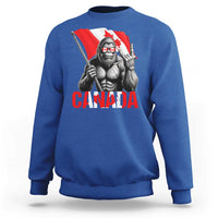 Bigfoot Canada Flag Sweatshirt Canadian Maple Leaf Patriotic Sasquatch