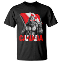 Bigfoot Canada Flag T Shirt Canadian Maple Leaf Patriotic Sasquatch