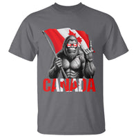 Bigfoot Canada Flag T Shirt Canadian Maple Leaf Patriotic Sasquatch