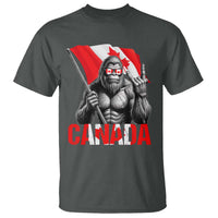Bigfoot Canada Flag T Shirt Canadian Maple Leaf Patriotic Sasquatch