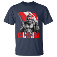 Bigfoot Canada Flag T Shirt Canadian Maple Leaf Patriotic Sasquatch