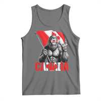 Bigfoot Canada Flag Tank Top Canadian Maple Leaf Patriotic Sasquatch