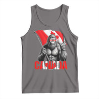 Bigfoot Canada Flag Tank Top Canadian Maple Leaf Patriotic Sasquatch