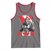 Bigfoot Canada Flag Tank Top Canadian Maple Leaf Patriotic Sasquatch