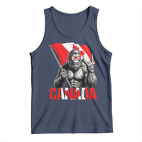 Bigfoot Canada Flag Tank Top Canadian Maple Leaf Patriotic Sasquatch