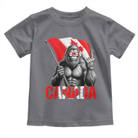 Bigfoot Canada Flag Toddler T Shirt Canadian Maple Leaf Patriotic Sasquatch