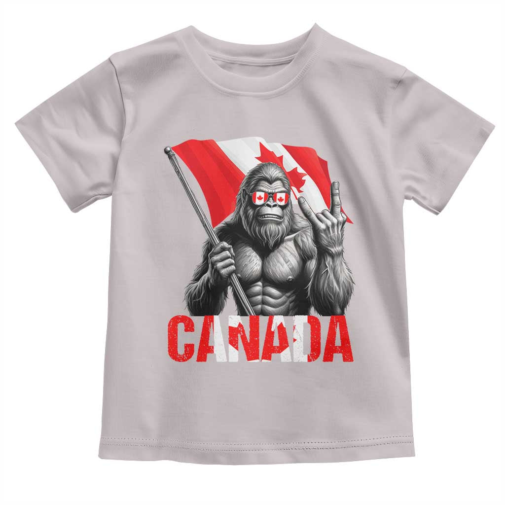 Bigfoot Canada Flag Toddler T Shirt Canadian Maple Leaf Patriotic Sasquatch