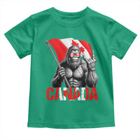 Bigfoot Canada Flag Toddler T Shirt Canadian Maple Leaf Patriotic Sasquatch