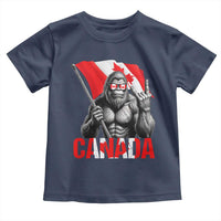 Bigfoot Canada Flag Toddler T Shirt Canadian Maple Leaf Patriotic Sasquatch