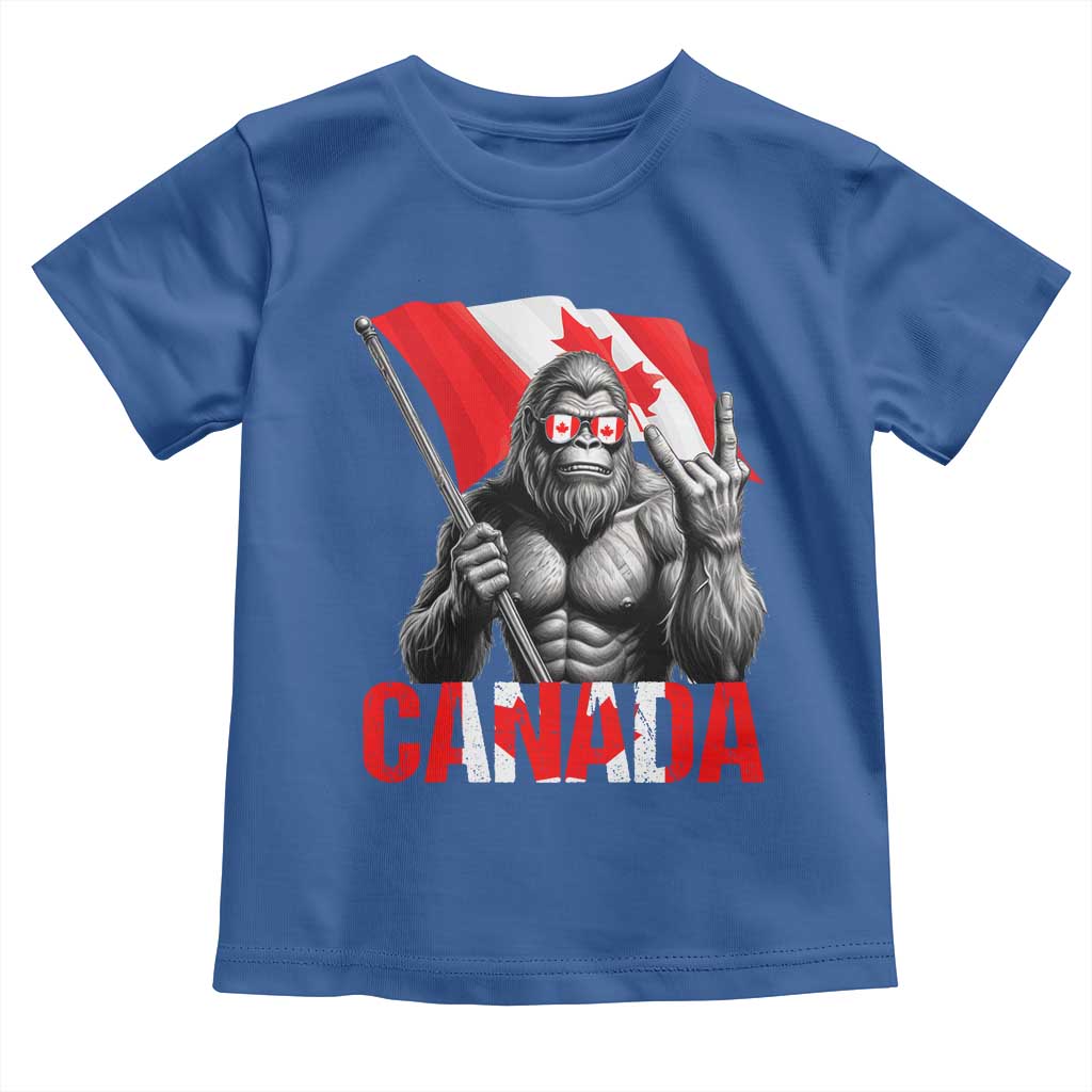 Bigfoot Canada Flag Toddler T Shirt Canadian Maple Leaf Patriotic Sasquatch