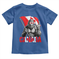 Bigfoot Canada Flag Toddler T Shirt Canadian Maple Leaf Patriotic Sasquatch