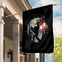 Bigfoot Canada Flag Garden Flag Retro Sasquatch Forest Rock On